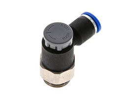 Vanne de régulation de débit Coude de sortie de compteur 8 mm - G3/8'' Laiton/ Contre-écrou PA 66