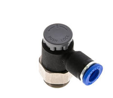 Vanne de régulation de débit Coude de sortie de compteur 8 mm - G3/8'' Laiton/ Contre-écrou PA 66