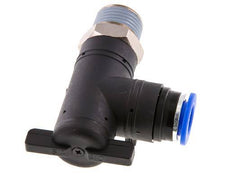 Robinet à bille coudé à 2 voies 12 mm - R1/2'' Plastique/laiton