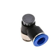 Vanne de régulation de débit Coude de sortie de compteur 12 mm - G3/8'' Laiton/ Contre-écrou PA 66