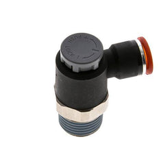 Vanne de régulation de débit Coude d'entrée 10 mm - R1/2'' Laiton/ Contre-écrou PA 66