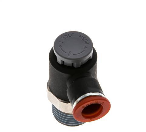 Vanne de régulation de débit Coude d'entrée 10 mm - R1/2'' Laiton/ Contre-écrou PA 66