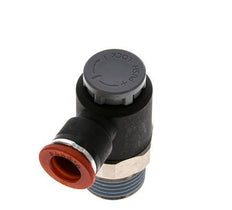 Vanne de régulation de débit Coude d'entrée 10 mm - R1/2'' Laiton/ Contre-écrou PA 66