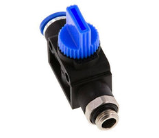 Vanne manuelle d'arrêt à 3/2 voies 8 mm - G1/8'' Plastique/laiton Ventilation côté tube