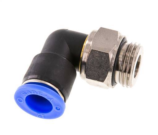 Coude 12mm & G1/2'' Joint pivotant Filets mâles à enfoncer Laiton nickele/PBT NBR Rotatif
