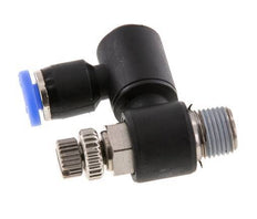 Silencieux de contrôle du débit Sortie de compteur rotative 4 mm - R1/8'' Laiton/PA 66