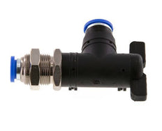 2-Way Elbow Ball Valve 8 mm Plastic/Brass Bulkhead