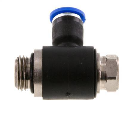 Coude de sortie de compteur pour silencieux 6 mm - G1/4'' laiton/PA 66 Vis fendue