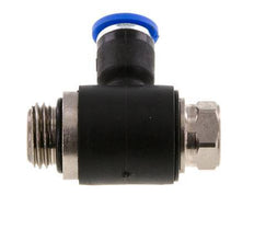 Coude de sortie de compteur pour silencieux 6 mm - G1/4'' laiton/PA 66 Vis fendue