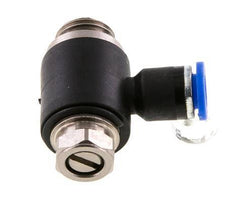 Flow Control Silencer Meter-Out Elbow 6 mm - G1/4'' Brass/PA 66 Slotted Screw