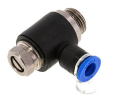 Coude de sortie de compteur pour silencieux 6 mm - G1/4'' laiton/PA 66 Vis fendue