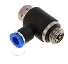 Coude de sortie de compteur pour silencieux 6 mm - G1/4'' laiton/PA 66 Vis fendue