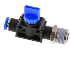3/2-Way Shut-Off Hand Valve 8 mm - R3/8'' Plastic/Brass Thread-side venting