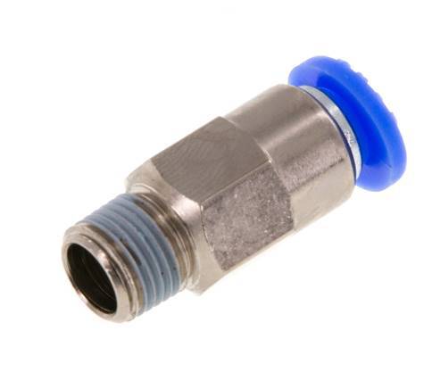 Raccord à Enfoncer 6mm & R1/8'' Mâle Autobloquant en Laiton/PBT 0-10bar (0-145psi) [2 pièces].