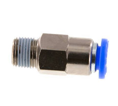 Raccord à Enfoncer 6mm & R1/8'' Mâle Autobloquant en Laiton/PBT 0-10bar (0-145psi) [2 pièces].