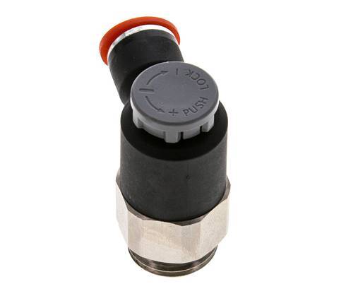 Vanne de régulation de débit Coude d'entrée 10 mm - G1/2'' Laiton/ Contre-écrou PA 66