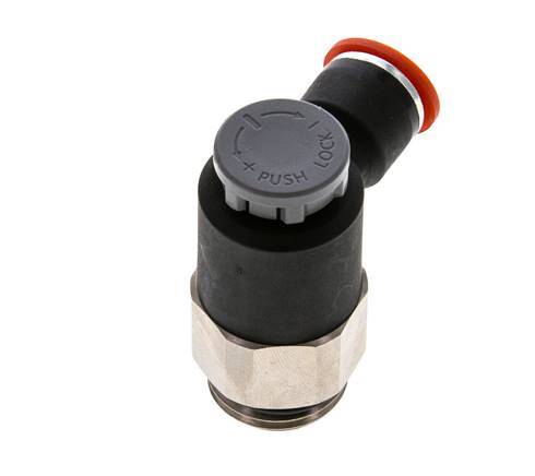 Vanne de régulation de débit Coude d'entrée 10 mm - G1/2'' Laiton/ Contre-écrou PA 66