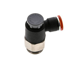 Vanne de régulation de débit Coude d'entrée 10 mm - G1/2'' Laiton/ Contre-écrou PA 66