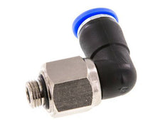 8mm & G1/8'' Elbow Swivel Joint Push-In-Male Threads Nickel-Plated Brass/PBT NBR Rotatable