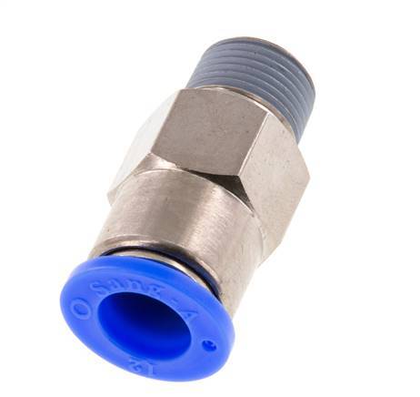 Raccord à Enfoncer 12mm & R3/8'' Mâle Autobloquant en Laiton/PBT 0-10bar (0-145psi)