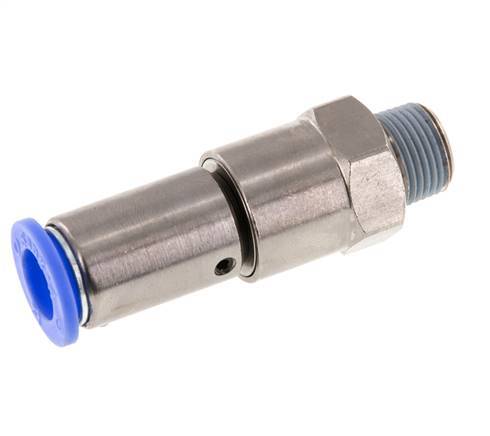 12mm & R3/8'' Quick Swivel Joint Push-In-Male Threads Laiton nickele/PBT NBR rotatif