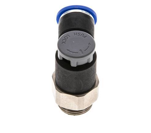 Vanne de régulation de débit Coude de sortie de compteur 10 mm - G3/8'' Laiton/ Contre-écrou PA 66