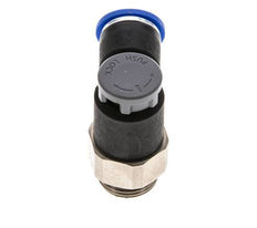 Vanne de régulation de débit Coude de sortie de compteur 10 mm - G3/8'' Laiton/ Contre-écrou PA 66