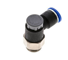 Vanne de régulation de débit Coude de sortie de compteur 10 mm - G3/8'' Laiton/ Contre-écrou PA 66