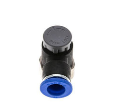 Vanne de régulation de débit Coude de sortie de compteur 10 mm - G3/8'' Laiton/ Contre-écrou PA 66