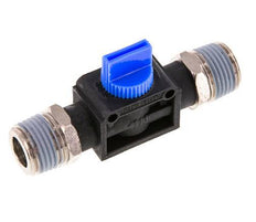 Vanne manuelle d'arrêt à 3/2 voies R1/2'' plastique/laiton