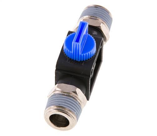 Vanne manuelle d'arrêt à 3/2 voies R1/2'' plastique/laiton