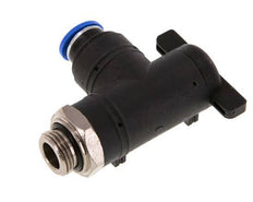 Vanne à bille coudée à 2 voies 10 mm - G3/8'' plastique/laiton