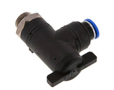 Vanne à bille coudée à 2 voies 10 mm - G3/8'' plastique/laiton