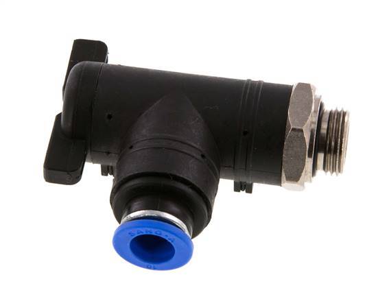 Vanne à bille coudée à 2 voies 10 mm - G3/8'' plastique/laiton