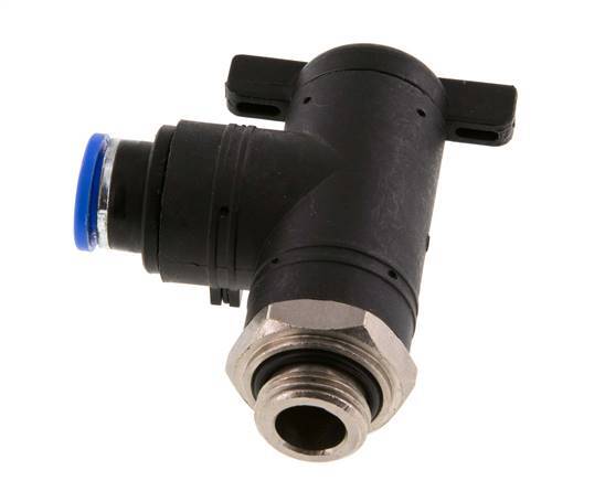 Vanne à bille coudée à 2 voies 10 mm - G3/8'' plastique/laiton