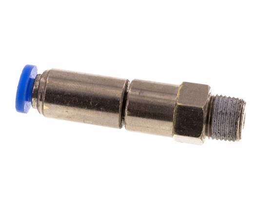 4mm & R1/8'' Quick Swivel Joint Push-In-Male Threads Nickel-Plated Brass/PBT NBR Rotatable