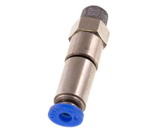 4mm & R1/8'' Quick Swivel Joint Push-In-Male Threads Laiton nickele/PBT NBR rotatif