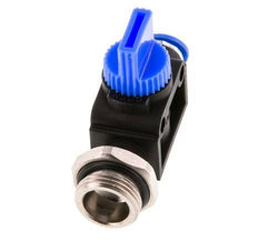 Vanne manuelle d'arrêt à 3/2 voies 6 mm - G3/8'' plastique/laiton Ventilation côté tube