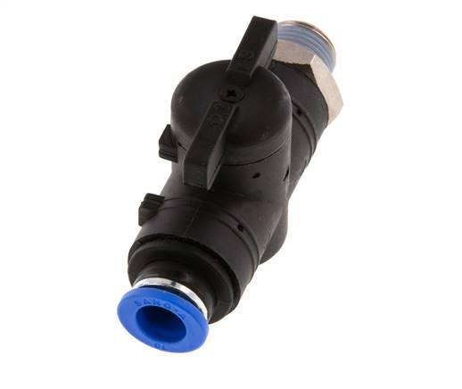 Vanne à boule droite à 2 voies 10 mm - R3/8'' plastique/laiton