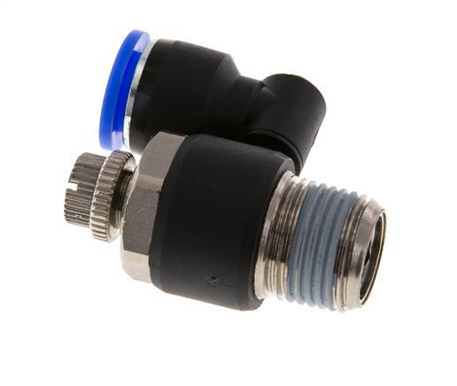 Silencieux de contrôle d'écoulement Sortie de compteur rotative 12 mm - R1/2'' Laiton/PA 66