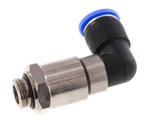 Coude 12mm & G3/8'' Joint rapide pivotant Filetages mâle Push-In Laiton nickele/PBT NBR Rotatif