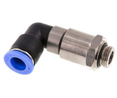 Coude 12mm & G3/8'' Joint rapide pivotant Filetages mâle Push-In Laiton nickele/PBT NBR Rotatif