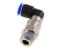 Coude 12mm & R1/2'' Joint rapide pivotant Filets mâles Push-In Laiton nickele/PBT NBR Rotatif
