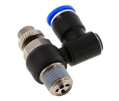Silencieux de contrôle d'écoulement Sortie de compteur rotative 8 mm - R1/4'' Laiton/PA 66