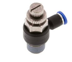 Flow Control Silencer Meter-Out Elbow 4 mm - R1/4'' Brass/PA 66