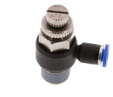 Coude de sortie de compteur du silencieux Flow Control 4 mm - R1/4'' Brass/PA 66