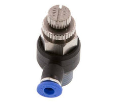 Coude de sortie de compteur du silencieux Flow Control 4 mm - R1/4'' Brass/PA 66