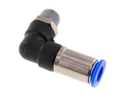 Raccord à Enfoncer 12mm & R3/8'' Mâle Coude Autobloquant en Laiton/PBT 0-10bar (0-145psi)