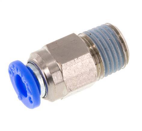 Raccord à Enfoncer 6mm et R1/4'' Mâle Autobloquant en Laiton/PBT 0-10bar (0-145psi) [2 pièces].