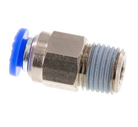 Raccord à Enfoncer 6mm et R1/4'' Mâle Autobloquant en Laiton/PBT 0-10bar (0-145psi) [2 pièces].